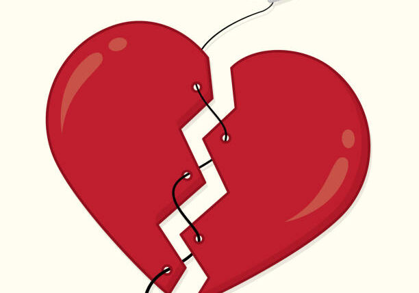 How to fix a broken heart vector illustration